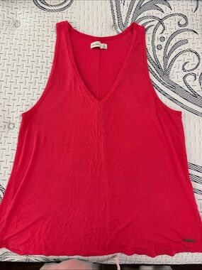 Abercrombie & Fitch Hot Pink V-Neck Tank Top